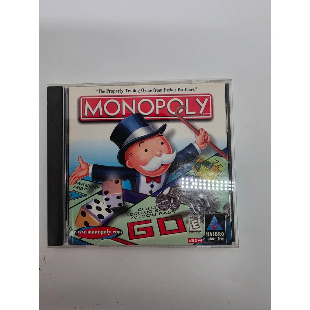 Monopoly PC CD-ROM 1999 Hasbro Interactive Windows 95 98 Vintage Video Game